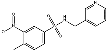 4-methyl-3-nitro-N-(pyridin-3-ylmethyl)benzenesulfonamide,312587-73-8,结构式