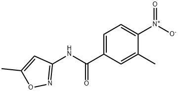 3-methyl-N-(5-methyl-1,2-oxazol-3-yl)-4-nitrobenzamide Struktur