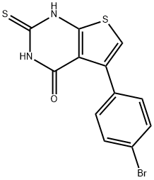 5-(4-bromophenyl)-2-sulfanylthieno[2,3-d]pyrimidin-4-ol,312946-33-1,结构式