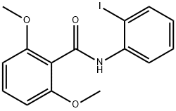 N-(2-iodophenyl)-2,6-dimethoxybenzamide 化学構造式