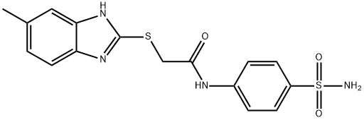 2-[(5-methyl-1H-benzimidazol-2-yl)sulfanyl]-N-(4-sulfamoylphenyl)acetamide 结构式