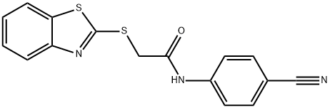 2-(1,3-benzothiazol-2-ylsulfanyl)-N-(4-cyanophenyl)acetamide,313397-76-1,结构式