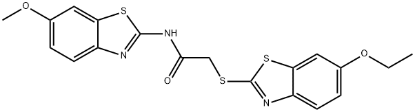 2-[(6-ethoxy-1,3-benzothiazol-2-yl)sulfanyl]-N-(6-methoxy-1,3-benzothiazol-2-yl)acetamide|