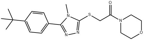 2-{[5-(4-tert-butylphenyl)-4-methyl-4H-1,2,4-triazol-3-yl]sulfanyl}-1-(morpholin-4-yl)ethanone,313400-75-8,结构式