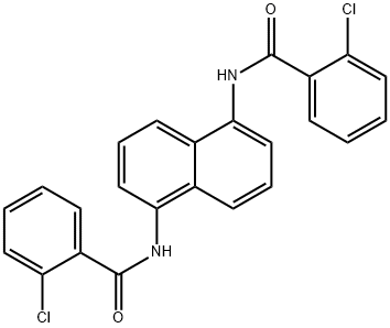 N,N'-naphthalene-1,5-diylbis(2-chlorobenzamide) 结构式