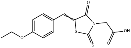 [(5Z)-5-(4-ethoxybenzylidene)-4-oxo-2-thioxo-1,3-thiazolidin-3-yl]acetic acid,313530-07-3,结构式
