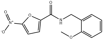 N-(2-methoxybenzyl)-5-nitrofuran-2-carboxamide 化学構造式