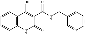 4-hydroxy-2-oxo-N-(pyridin-3-ylmethyl)-1,2-dihydroquinoline-3-carboxamide 结构式