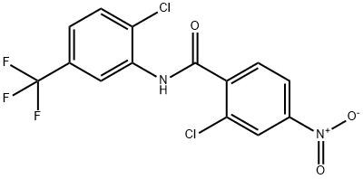 2-chloro-N-[2-chloro-5-(trifluoromethyl)phenyl]-4-nitrobenzamide Structure