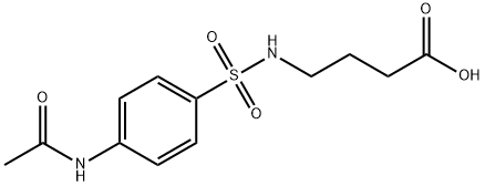 4-((4-乙酰氨基苯基)磺酰氨基)丁酸 结构式