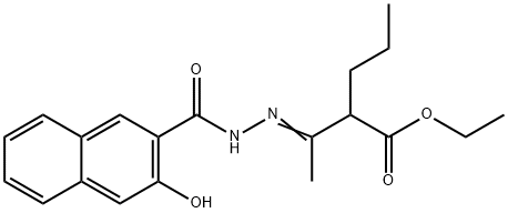 ethyl 2-[(1E)-1-{2-[(3-hydroxynaphthalen-2-yl)carbonyl]hydrazinylidene}ethyl]pentanoate 结构式