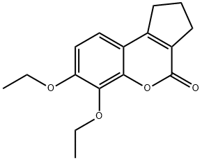 6,7-diethoxy-2,3-dihydrocyclopenta[c]chromen-4(1H)-one,314744-14-4,结构式