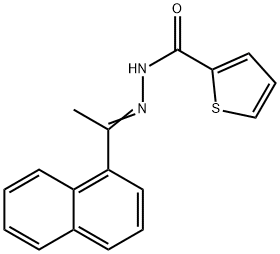 N'-[(1E)-1-(naphthalen-1-yl)ethylidene]thiophene-2-carbohydrazide Struktur