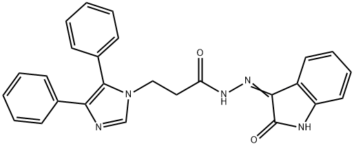3-(4,5-diphenyl-1H-imidazol-1-yl)-N'-[(3E)-2-oxo-1,2-dihydro-3H-indol-3-ylidene]propanehydrazide Structure