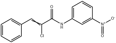 (2E)-2-chloro-N-(3-nitrophenyl)-3-phenylprop-2-enamide Struktur