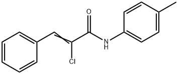 (2E)-2-chloro-N-(4-methylphenyl)-3-phenylprop-2-enamide 结构式