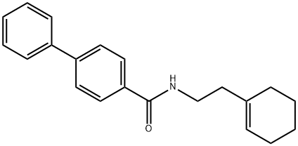 N-[2-(cyclohex-1-en-1-yl)ethyl]biphenyl-4-carboxamide 结构式