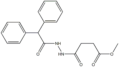 methyl 4-[2-(diphenylacetyl)hydrazinyl]-4-oxobutanoate 结构式