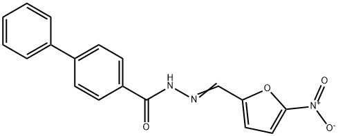 N'-[(E)-(5-nitrofuran-2-yl)methylidene]biphenyl-4-carbohydrazide Structure