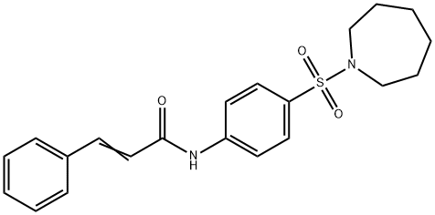 (2E)-N-[4-(azepan-1-ylsulfonyl)phenyl]-3-phenylprop-2-enamide 结构式