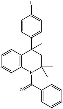 [4-(4-fluorophenyl)-2,2,4-trimethyl-3,4-dihydroquinolin-1(2H)-yl](phenyl)methanone Structure