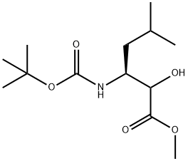 (3S)-3-(N-T-BUTOXYCARBONYLAMINO)-2-HYDROXY-5-METHYLHEXANOIC ACID METHYL ESTER, 318464-23-2, 结构式