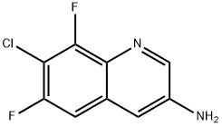 7-Chloro-6,8-difluoroquinolin-3-amine 结构式