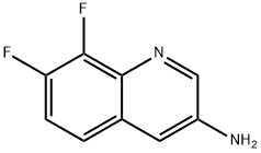 7,8-DIFLUOROQUINOLIN-3-AMINE, 318685-32-4, 结构式