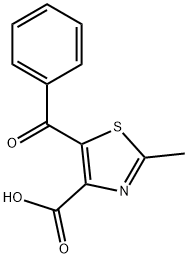 5-benzoyl-2-methyl-4-Thiazolecarboxylic acid 化学構造式