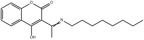 (E)-4-hydroxy-3-(1-(octylimino)ethyl)-2H-chromen-2-one 结构式