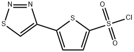 5-(1,2,3-thiadiazol-4-yl)-2-Thiophenesulfonyl chloride 结构式