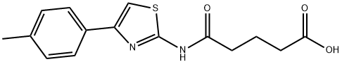 5-oxo-5-((4-(p-tolyl)thiazol-2-yl)amino)pentanoic acid Struktur