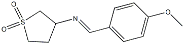 N-[(1E)-(4-methoxyphenyl)methylene]tetrahydrothiophen-3-amine 1,1-dioxide 结构式