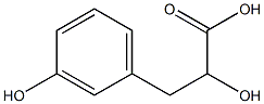 2-HYDROXY-3-(3-HYDROXY-PHENYL)-PROPIONIC ACID 结构式