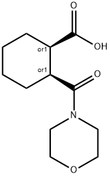 (1R,2S)-2-(morpholine-4-carbonyl)cyclohexanecarboxylic acid 化学構造式