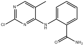 2-[(2-chloro-5-methyl-4-pyrimidinyl)amino]benzamide,325702-63-4,结构式