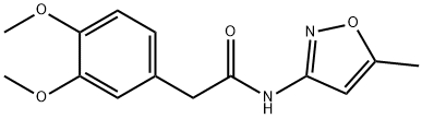 2-(3,4-dimethoxyphenyl)-N-(5-methyl-1,2-oxazol-3-yl)acetamide 结构式