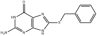 2-amino-8-(benzylthio)-9H-purin-6-ol Struktur