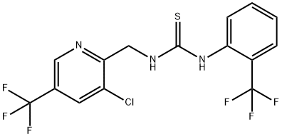 1-((3-Chloro-5-(trifluoromethyl)pyridin-2-yl)methyl)-3-(2-(trifluoromethyl)phenyl)thiourea 结构式