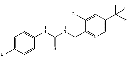 1-(4-Bromophenyl)-3-((3-chloro-5-(trifluoromethyl)pyridin-2-yl)methyl)thiourea Structure