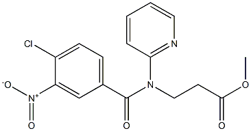 methyl 3-[{4-chloro-3-nitrobenzoyl}(2-pyridinyl)amino]propanoate,326870-24-0,结构式