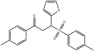 3-Thiophen-2-yl-3-(toluene-4-sulfonyl)-1-p-tolyl-propan-1-one,327063-44-5,结构式