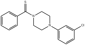 [4-(3-chlorophenyl)piperazin-1-yl](phenyl)methanethione Struktur