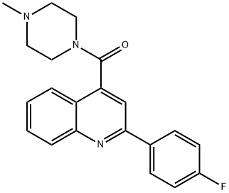 [2-(4-fluorophenyl)quinolin-4-yl](4-methylpiperazin-1-yl)methanone 结构式