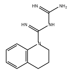 N-[3,4-dihydro-1(2H)-quinolinyl(imino)methyl]guanidine 结构式