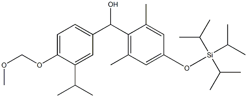 (2,6-dimethyl-4-((triisopropylsilyl)oxy)phenyl)(3-isopropyl-4-(methoxymethoxy)phenyl)methanol(WXG00610) Structure