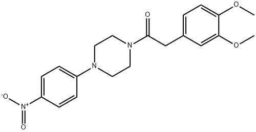 2-(3,4-dimethoxyphenyl)-1-[4-(4-nitrophenyl)piperazin-1-yl]ethanone Structure