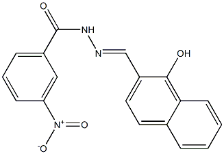 (E)-N'-((1-hydroxynaphthalen-2-yl)methylene)-3-nitrobenzohydrazide 结构式