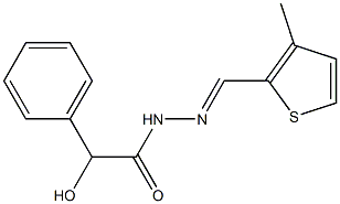 2-hydroxy-N'-[(E)-(3-methylthiophen-2-yl)methylidene]-2-phenylacetohydrazide 结构式