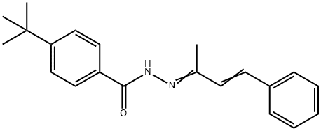 4-tert-butyl-N'-(1-methyl-3-phenyl-2-propen-1-ylidene)benzohydrazide 结构式